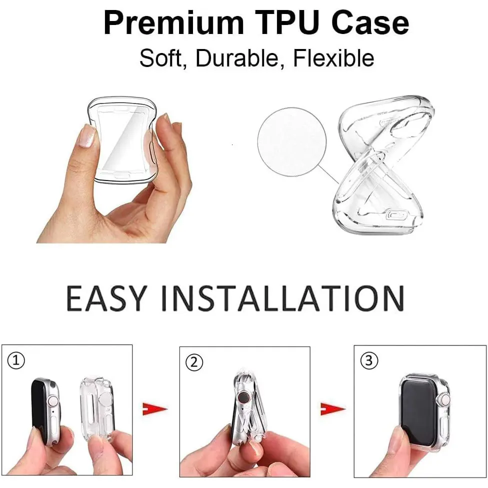 Clear Soft TPU Bumper Screen Protector Cover