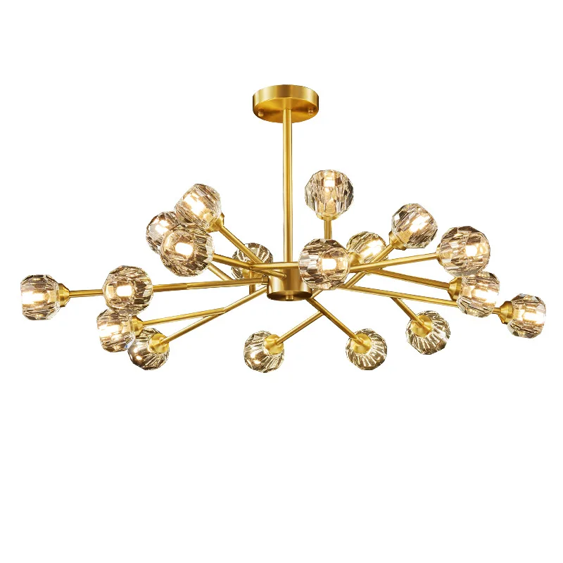 Sala de Estar Conduziu a Lâmpada Nordic Minimalista Moderna Lâmpada Luxo Lustre Cristal Molecular Sala Jantar Quarto Luz 2 Home & Garden