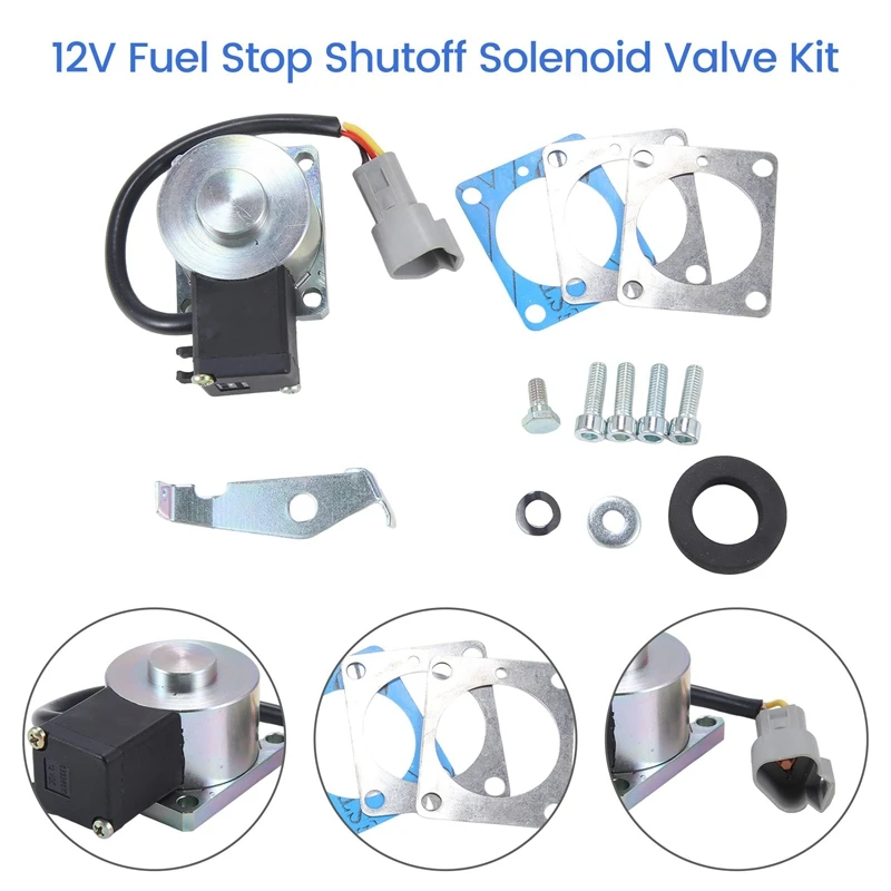 

AU05 -New 12V Fuel Stop Shutoff Solenoid Valve Kit 2440210510 03938010 01660911 For Haulotte H12SD H15SX H18SXL H23TPX