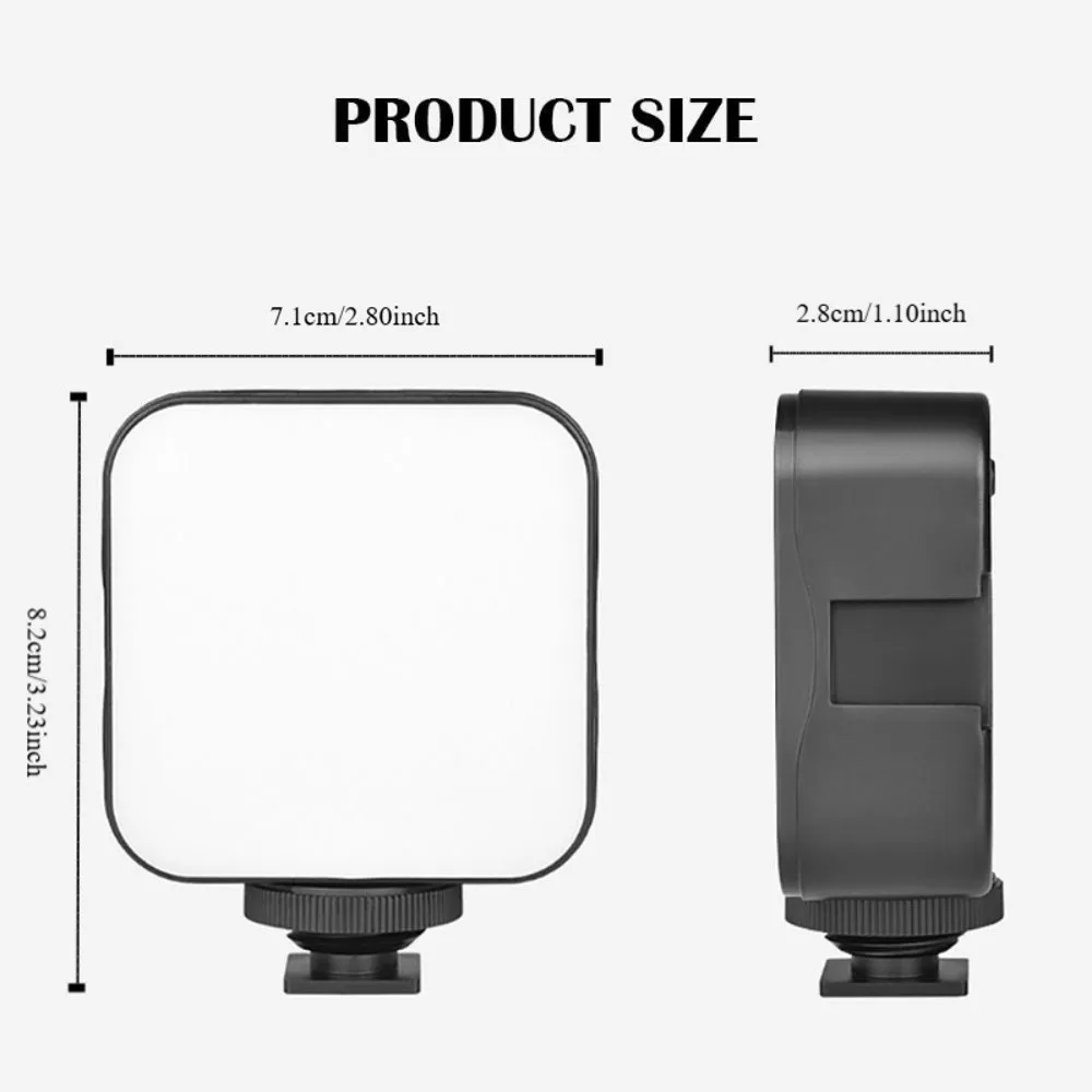 RGB 필인 라이트 디밍 가능 USB 충전 사진 램프 핫슈 마운트 충전식 LED 비디오 라이트 (캐논/니콘/용)