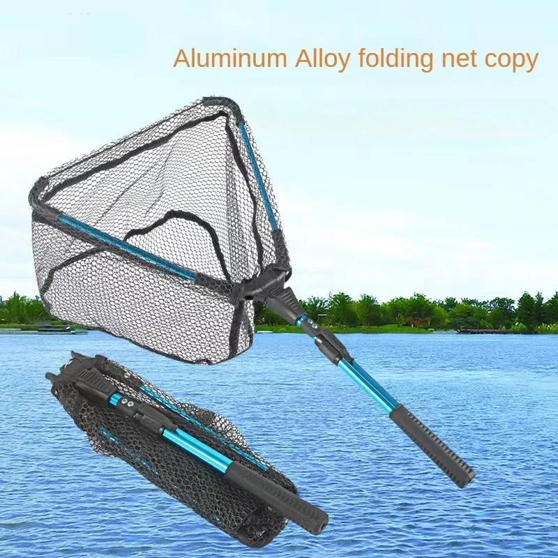 

Portable Aluminum Alloy Hand Net Telescopic Triangle Folding Scoop Net Fishing Tools for Lure Fishing
