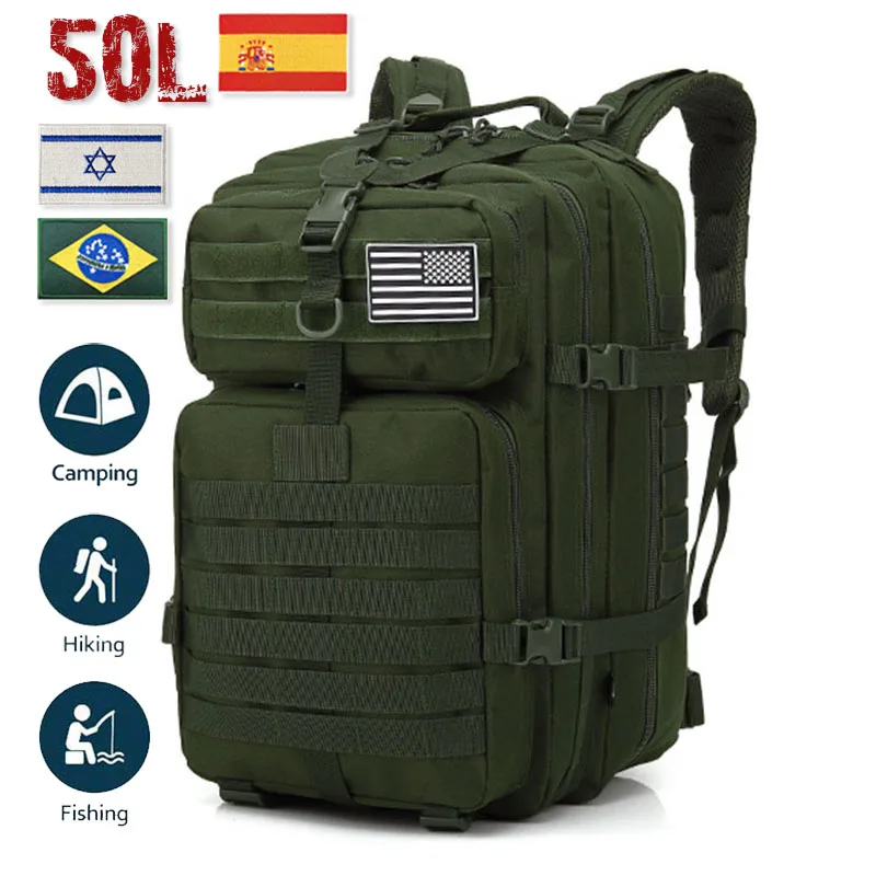

Camping Military Backpack 50L/30L Large Capacity Man Rucksacks Tactical Hunting Nylon Bags For Sport Trekking Waterproof Pack