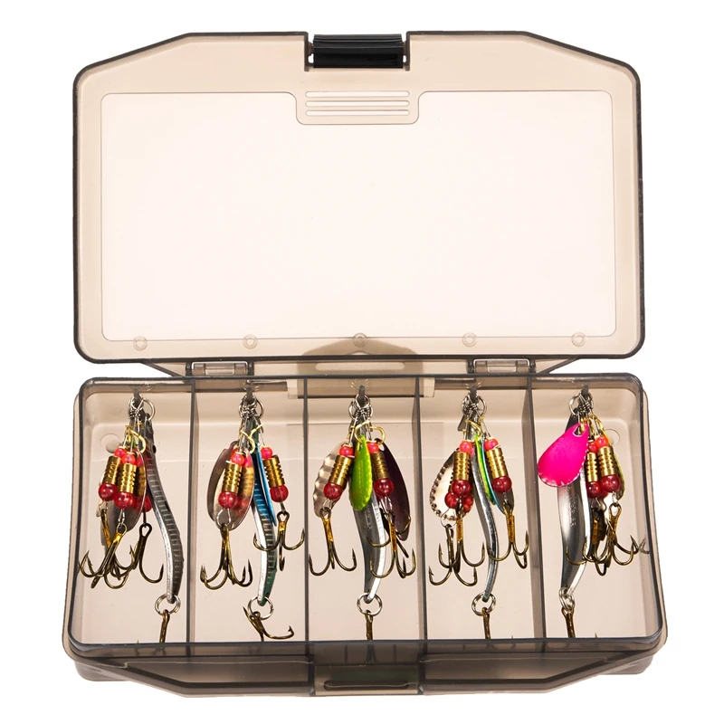 Fishing Lure Spinnerbait Bass Trout Salmon Hard Metal Spinner Baits Kit