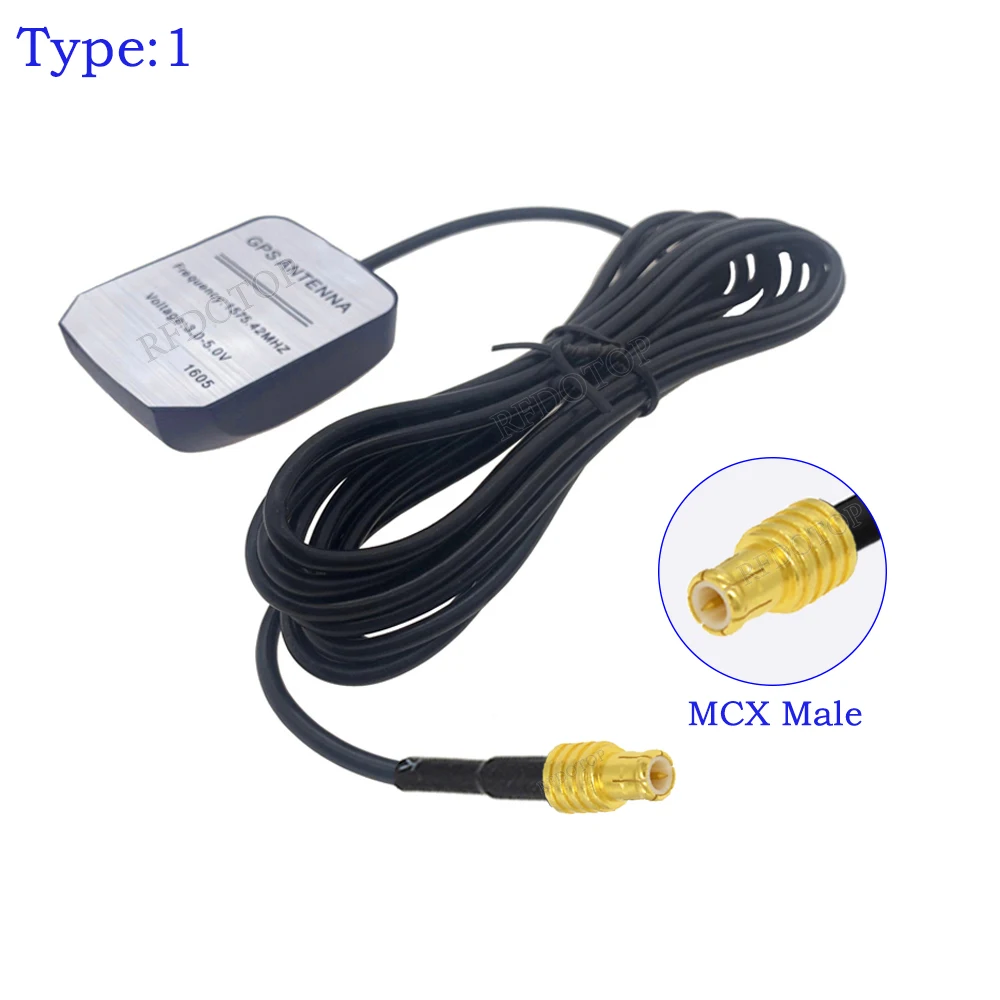 자동차 GPS 안테나 RG174 케이블 MCX 남성 90도 자기 기본 GPS 수신기 자동차 네비게이션 카메라 플레이어에 대 한 자동 공중 어댑터