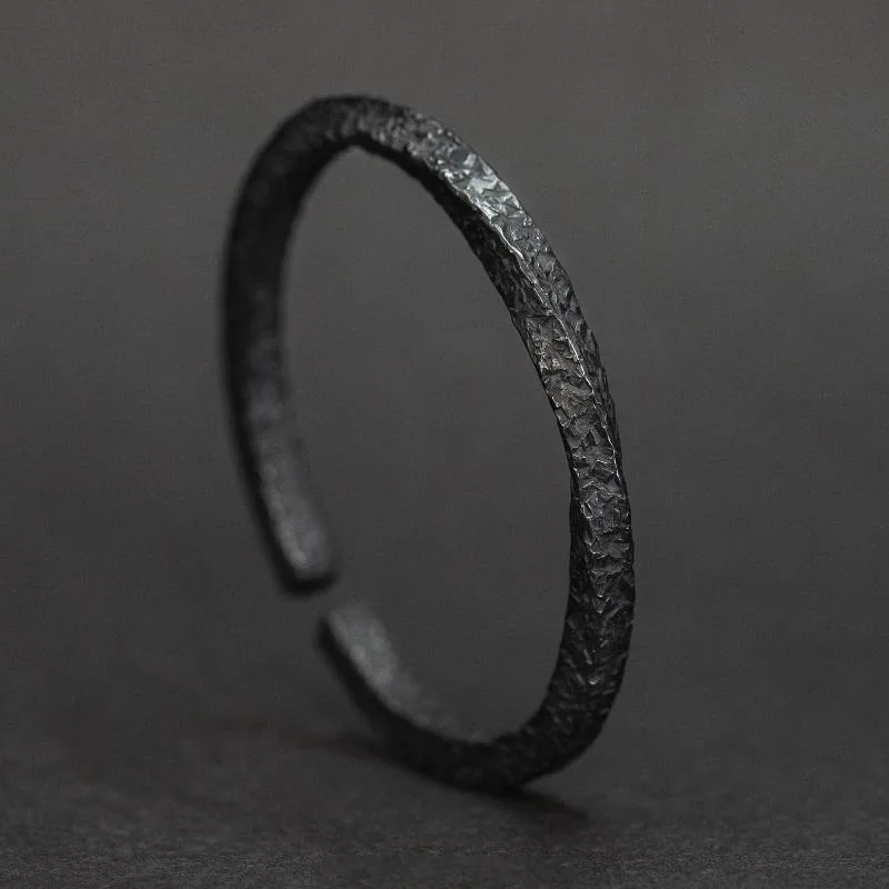 

Classics Black Retro Bracelet for Men High-end Male Anniversary Bangle Accessories Open Adjustable Fashion Jewelry Gift