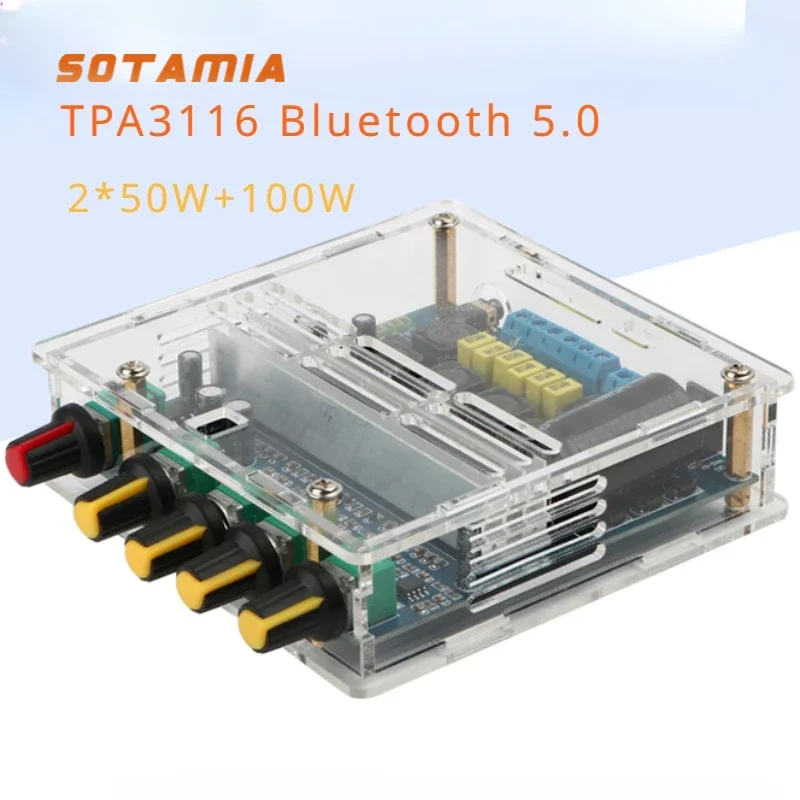

Bluetooth-усилитель SOTAMIA TPA3116, 2,1 дюйма, 50 Вт x2 + 100 Вт