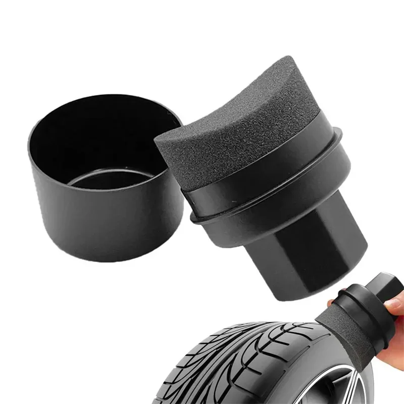 Car Wheel Polishing Waxing Sponge With Lid Tire Wash Wipe Water Suction Sponge Pad Wax Polishing Tyre Cleaning Tools car polishing sponge