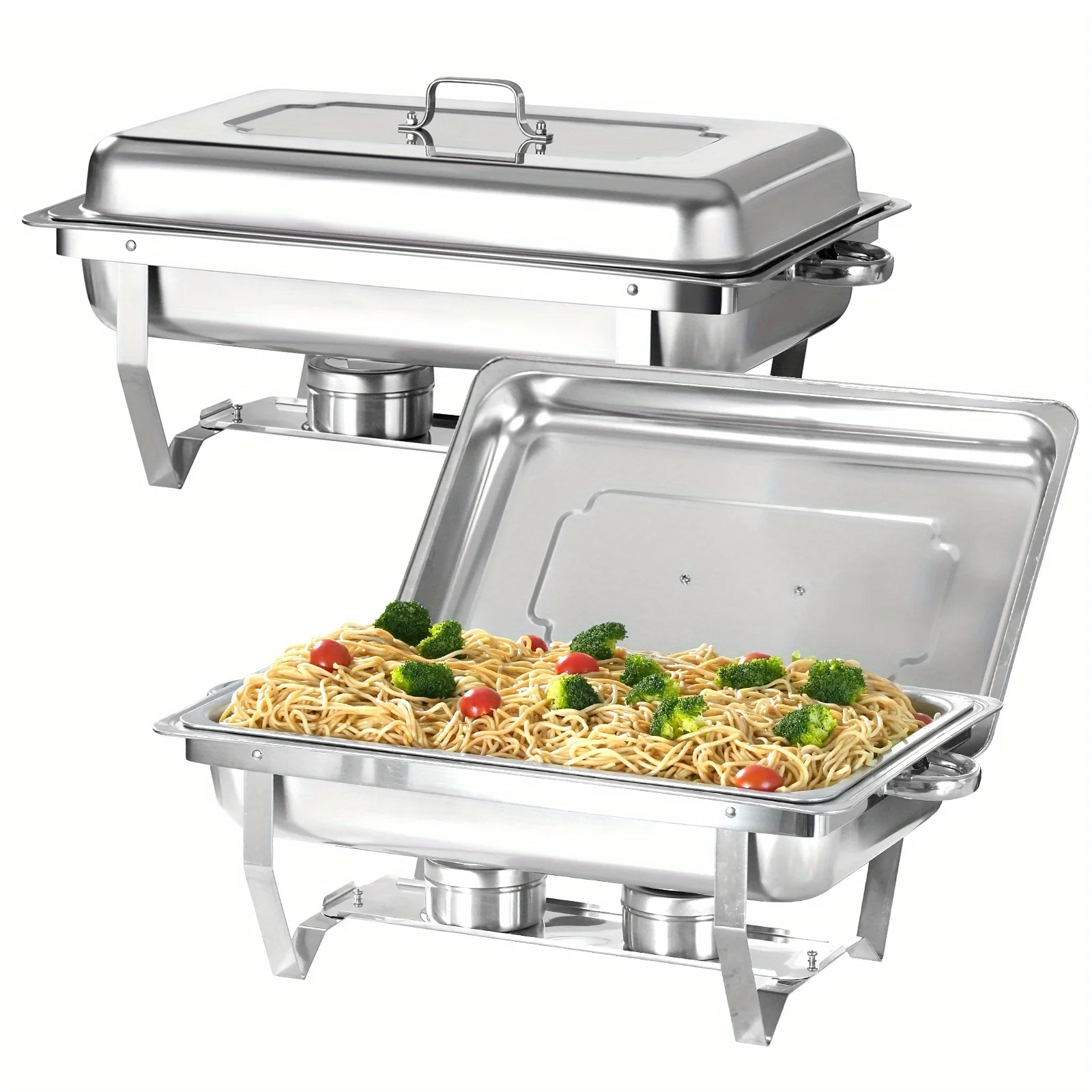 8Qt Chafing Dishes et Sets Rectangular Full Size Stainless Steel Catering Chafer Food Warmer for Banquet 1PCS