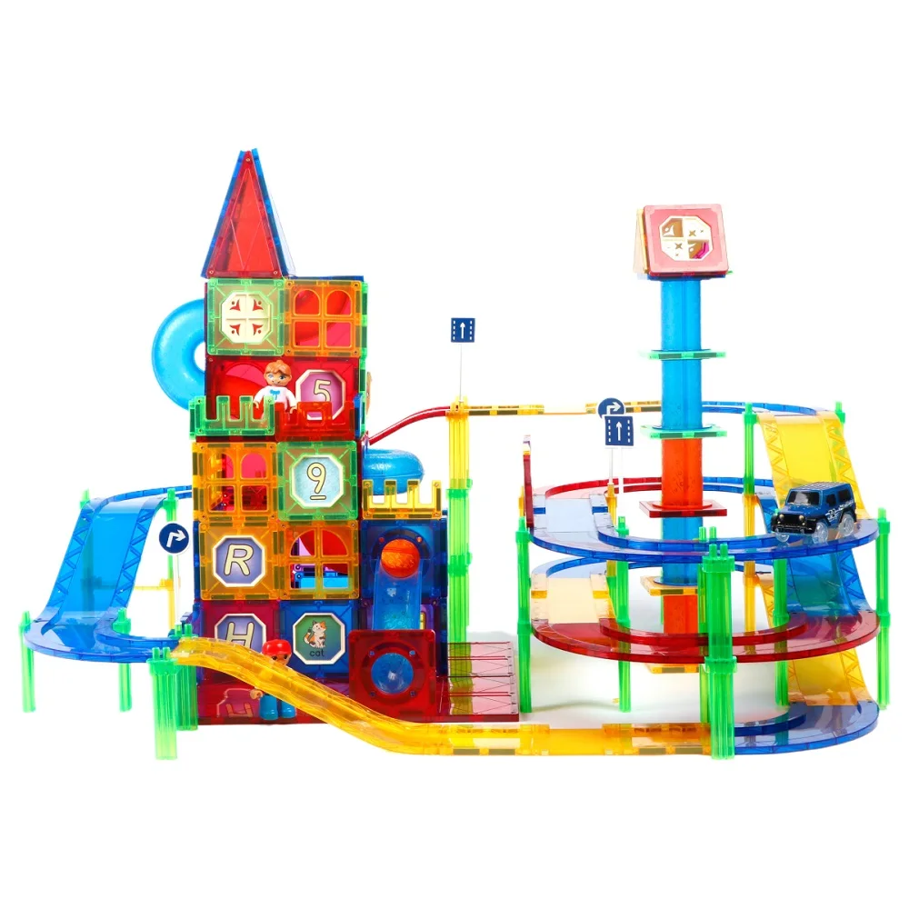 Romboss 7.5cm Track/Pipe Splicing Construction Building Set Magnetic Tiles Blocks Children Montessori Educational Toys Kids Gift