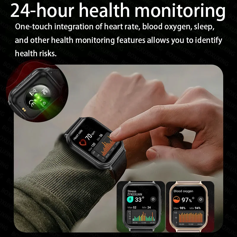 2026 New Sports Smartwatch 700mAh Battery Fitness Tracker IP68 Waterproof Heart Rate Bluetooth call Smartwatch Men's and Women's 5