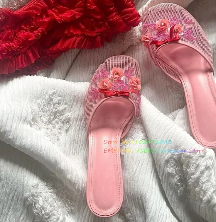 Sandali Con Perle - Pantofole Donna / Scarpe Donna - Foto 6