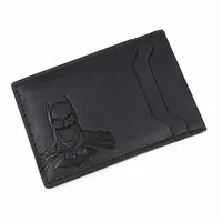 Leather Bat Wallet Personalized Superhero Mask Card Holder Bat ID Heroic Wallet Gift Men Leather Slim Card Holder Case Wallet