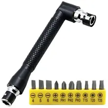 

Multifunctional Right Angle Screwdriver Set Socket Holder Adapter Adjustable Bits Drill Bit Screw Driver Tool
