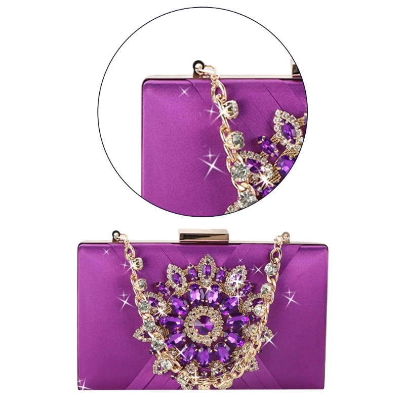 Wedding Clutch Cocktail Shoulder Bag for Women Evening Bag Party Banquet Glitter Purse Handbag Bag E74B