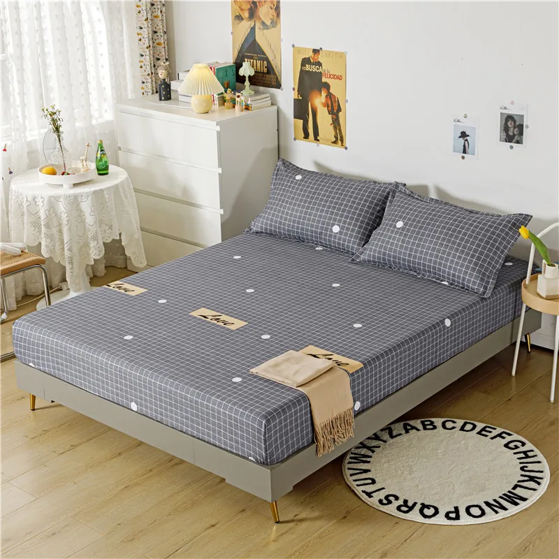 

New 2023 Cotton Fitted Sheet Non Slip Bed Cover