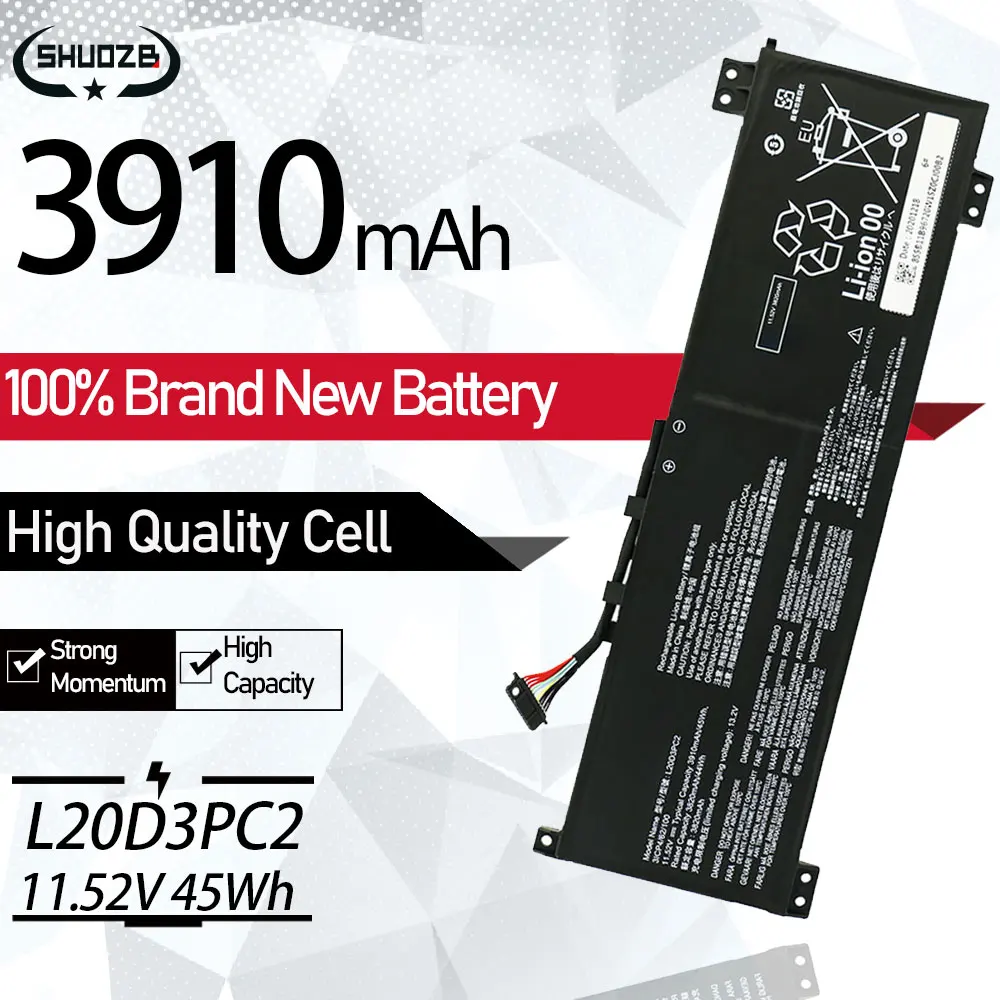 

New L20L3PC2 L20C3PC2 L20D3PC2 L20M3PC2 Laptop Battery For Lenovo IdeaPad Gaming 3-15ACH6 15IHU6 L360-15 SSB10X55571 SSB11B96720