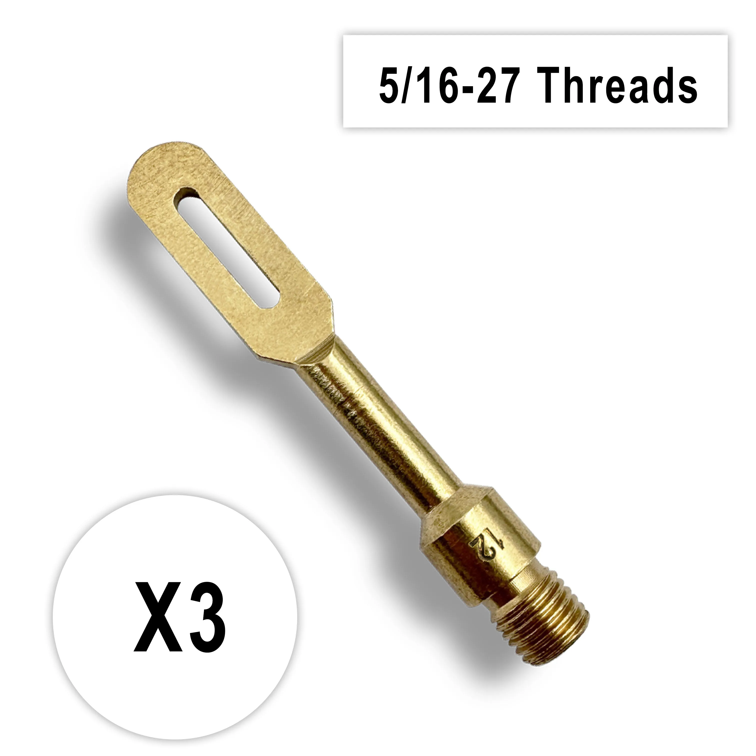 3pcs Gun Cleaning Patches Brass Holder Slotted Loops Tip Rifle Handgun Bore Barrel Maintenance Kit for 12GA 5.56mm 7.62mm .17cal