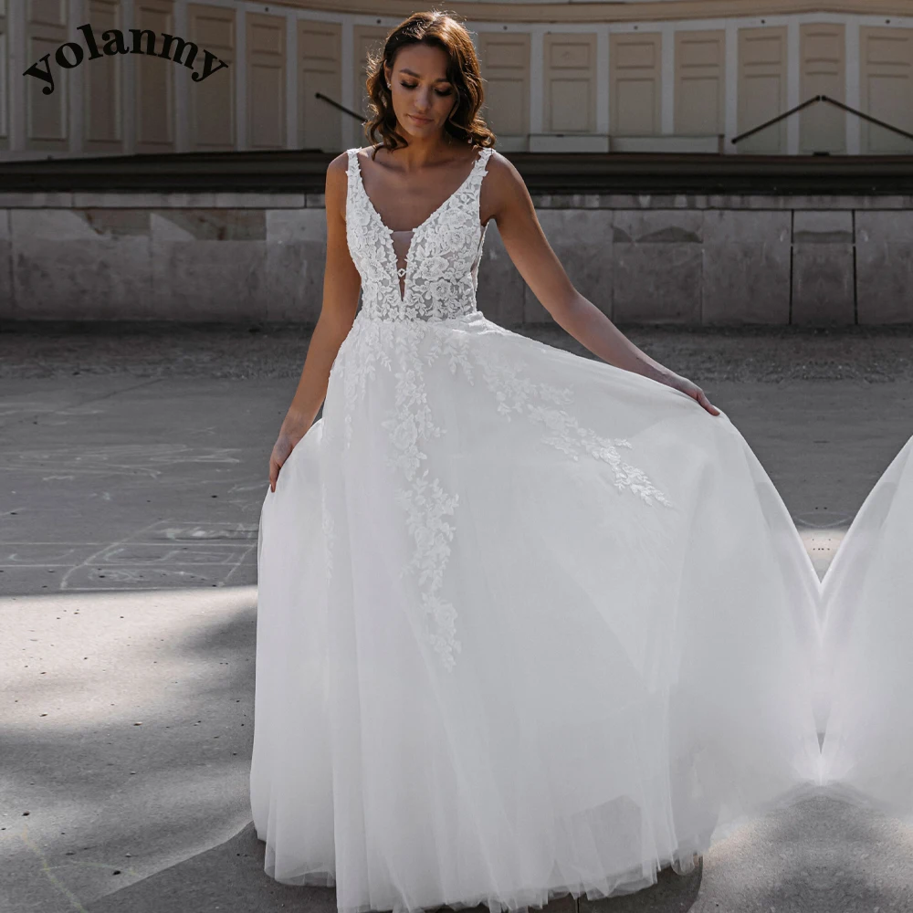 

YOLANMY 3 Classic Wedding Dresses For Mariages Women 2023 Lace Vestidos De Novia Brautmode Drop Shipping