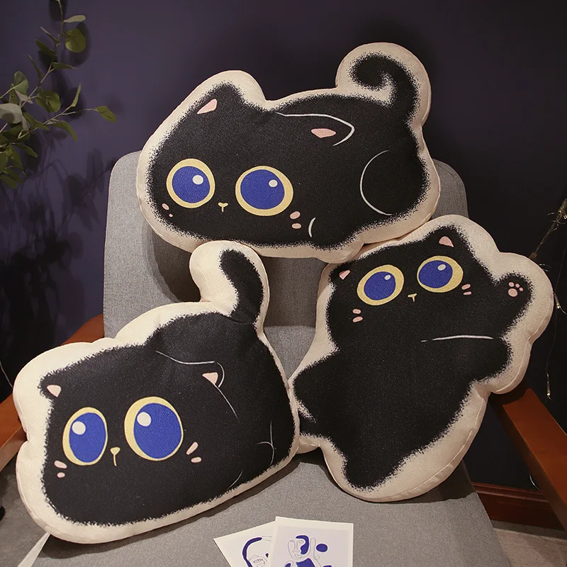 NewPlushCatPillowspecialshapedBlackCatBedCushionSleepingToys