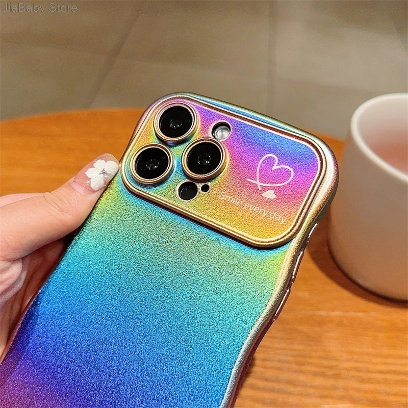 Coque de protection pour appareil photo en forme de cœur avec liquide pailleté de luxe pour iPhone 11 12 13 14 15 16 Plus Pro Max_voghion.com