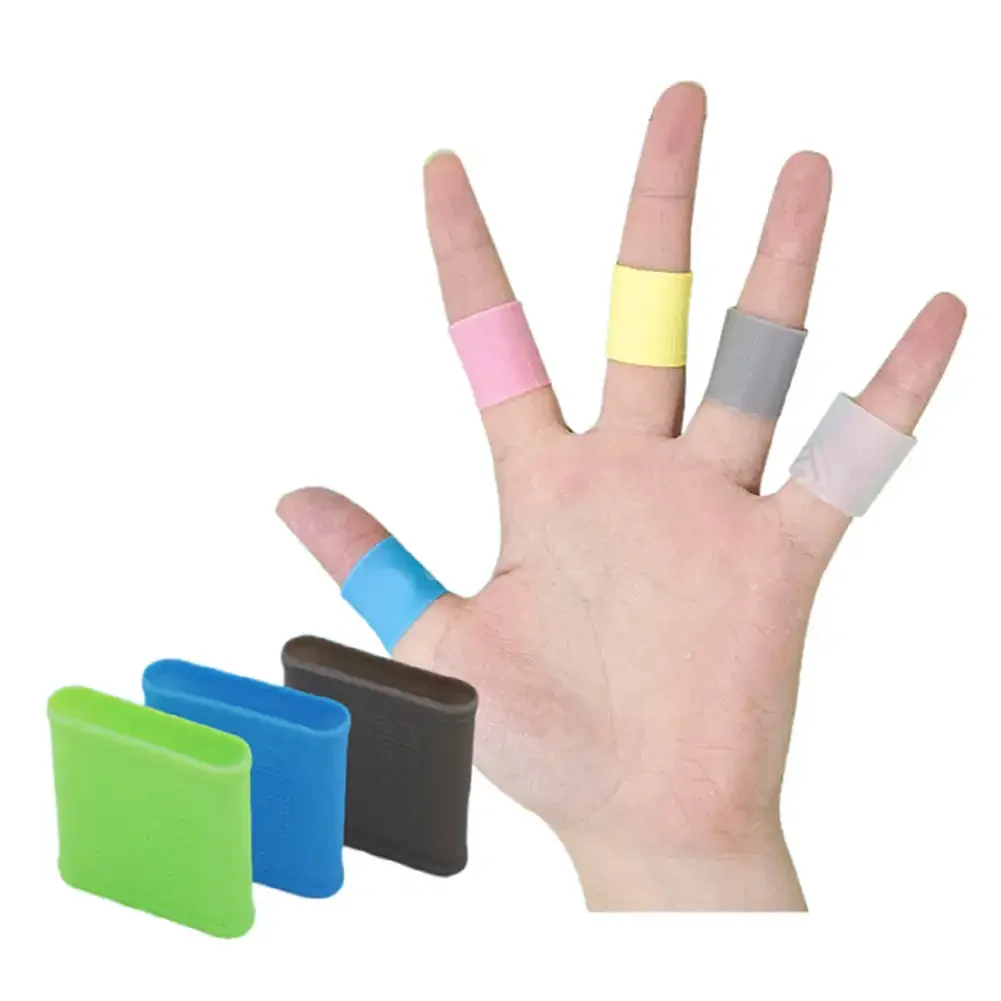 10Pcs Silicone Golf Finger Sleeves Finger Band Sports Non-Slip Hand Protector Support for Basketball Baseball Tennis Bowling