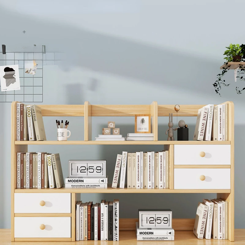 Simple Desktop Bookshelf and Storage Shelf Office Desk Multi-Layer Storage Shelf Student Dormitory Desk Small Bookcase