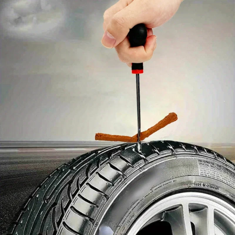 Car Tire Repair Kit Puncture Plug Tools Tyre Puncture Emergency for Universal Tire Strips Stiring Glue Repair Tool Kit