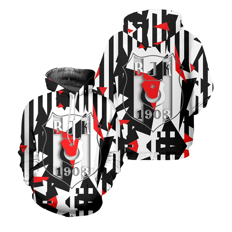 Besiktas jérsei 3d harajuku turquia futebol moletom com capuz y2k impressão  istambul oversized moda casual pulôver feminino - AliExpress