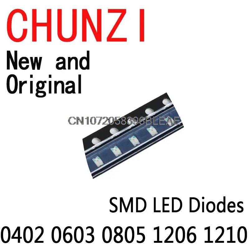 

1Reel Smd led Red Yellow Green White Blue light Emitting Diode Clear LED Light Diode Set 0402 0603 0805 1206 1210