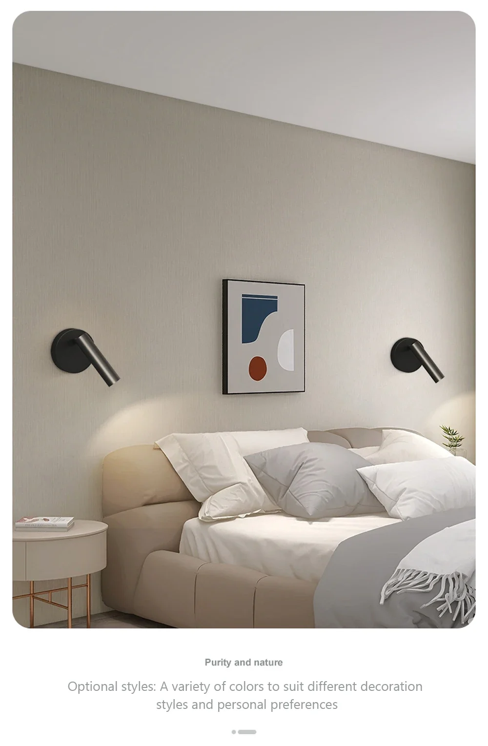 Description Picture 5 of itemModern LED Wall Lamp Bedside Light For Corridor Bedroom Hotel Night Book Lamp Adjustable Rotaion Wall Light 5W Led Back Lamps