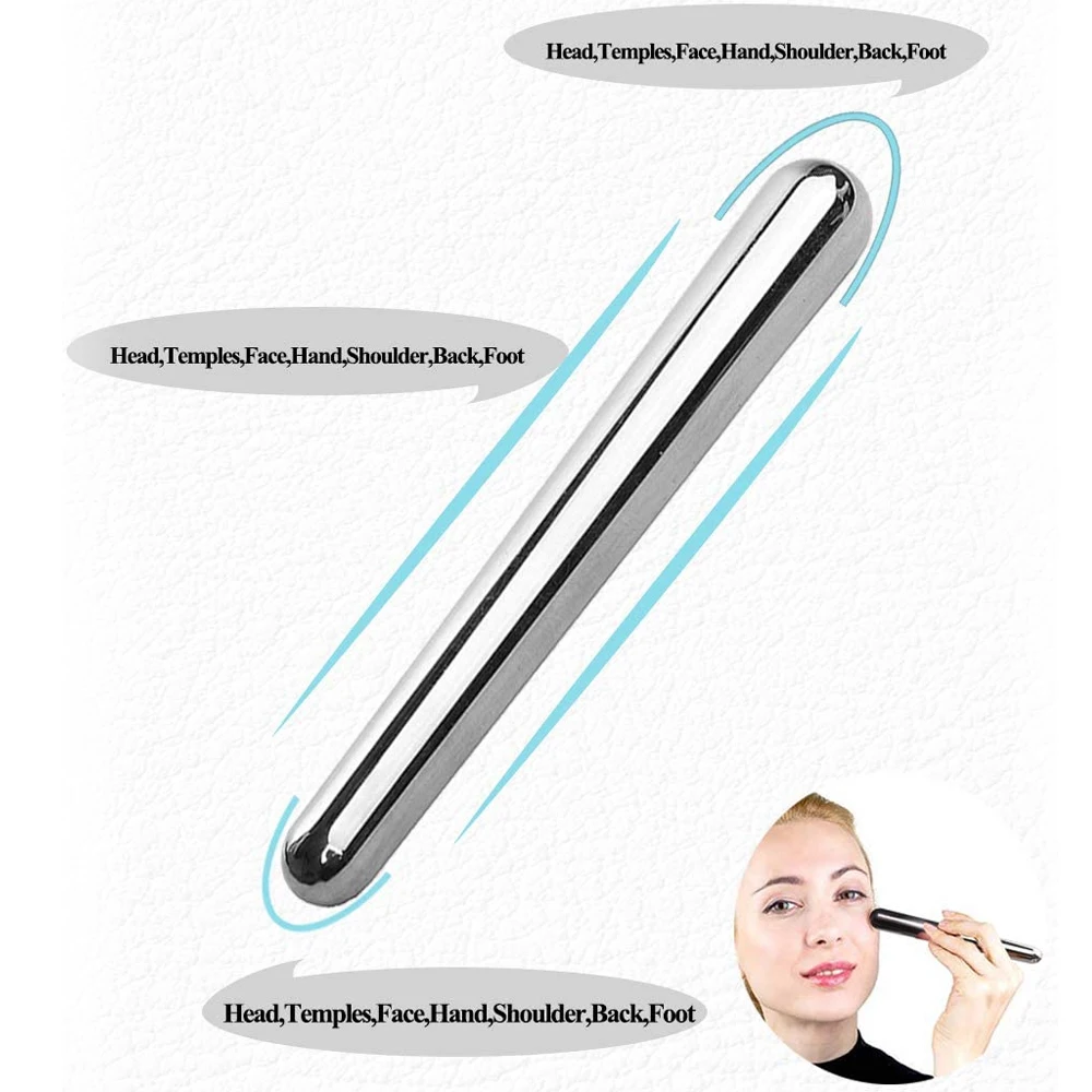 Stainless Steel Face Massage Stick Guasha Massage Wand Acupressure Massage Tools Deep Soft Tissue Myofascial Release Relief Pain