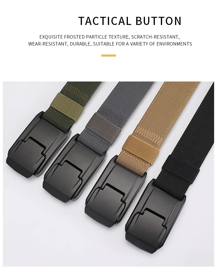 Neuer Stretchgürtel für Männer und Frauen, Schnellverschluss-Schnalle, starkes echtes Nylon, Unisex, elastischer Gürtel, Overalls, Arbeitsgürtel – Detail 2