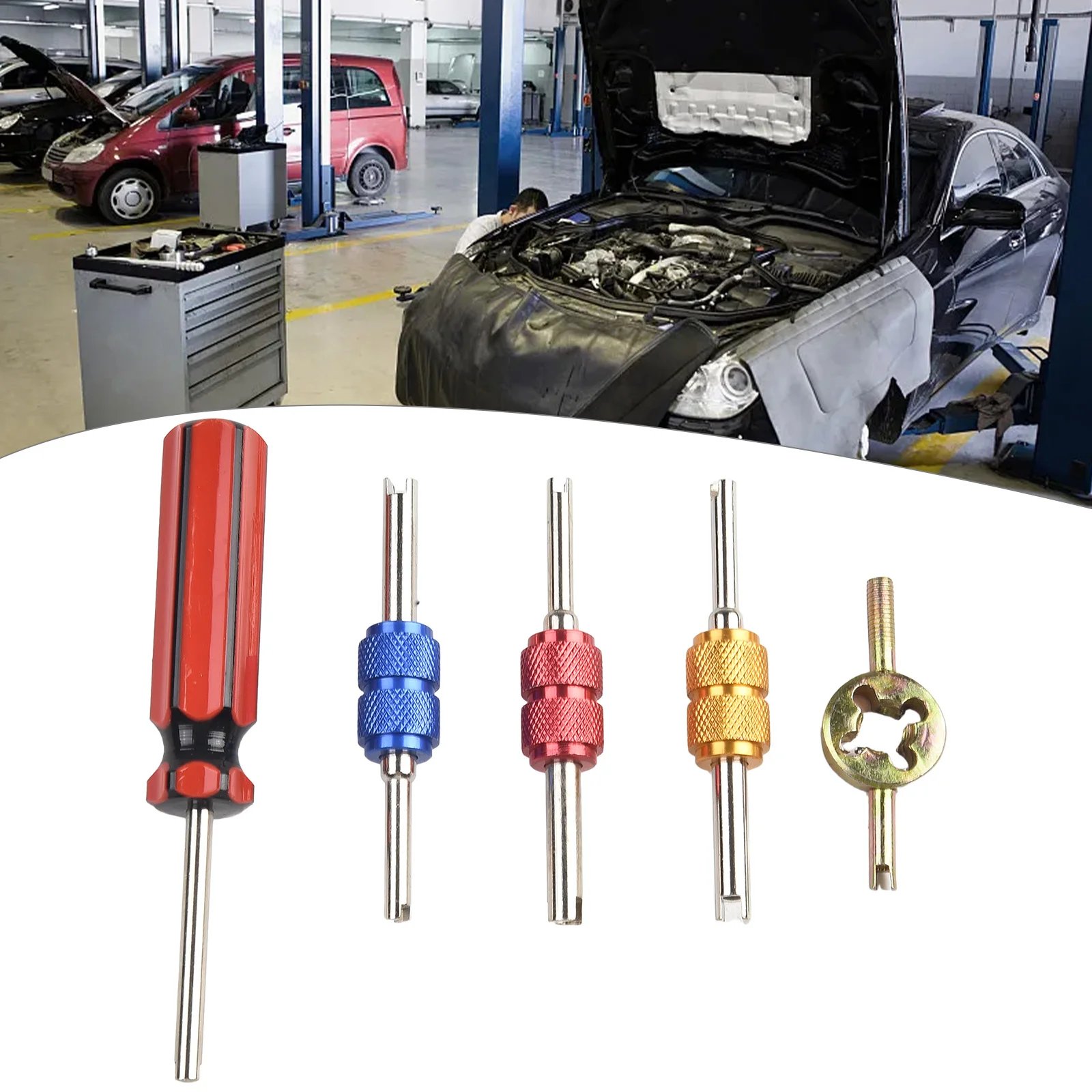 

Dual End Valve Stem Core Remover Tire Tool Durable Handle Corrosion Resistant Shaft Suitable for Automotive and Bicycle Tires