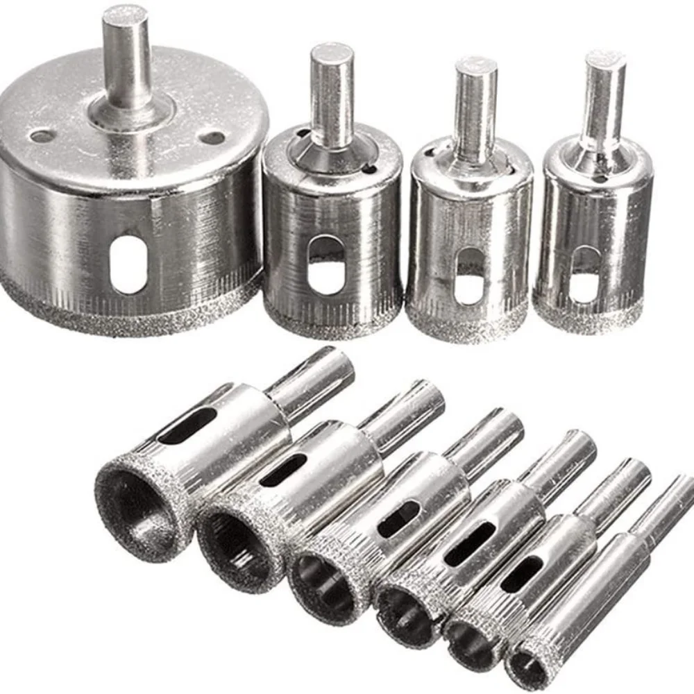 10Pcs Drill Hole Opener Set High Performance Customized Diamond Core Drill Bits for Glass/Tile/Ceramic/Marble/Porcelain Drilling