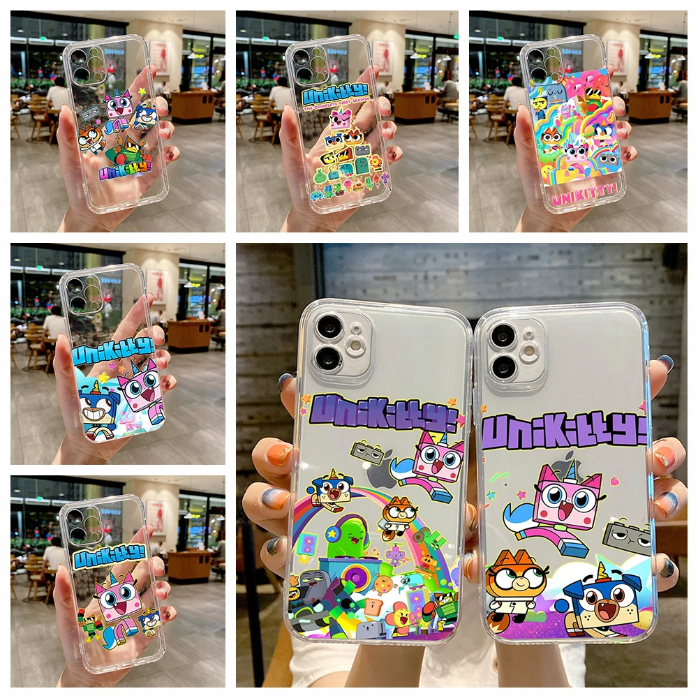 Per Iphone 14 Cute Movie Unikitty Custodia Per Telefono Per Iphone 14 13 12 11 Pro Max Xr Xs Mini Cover Trasparenti