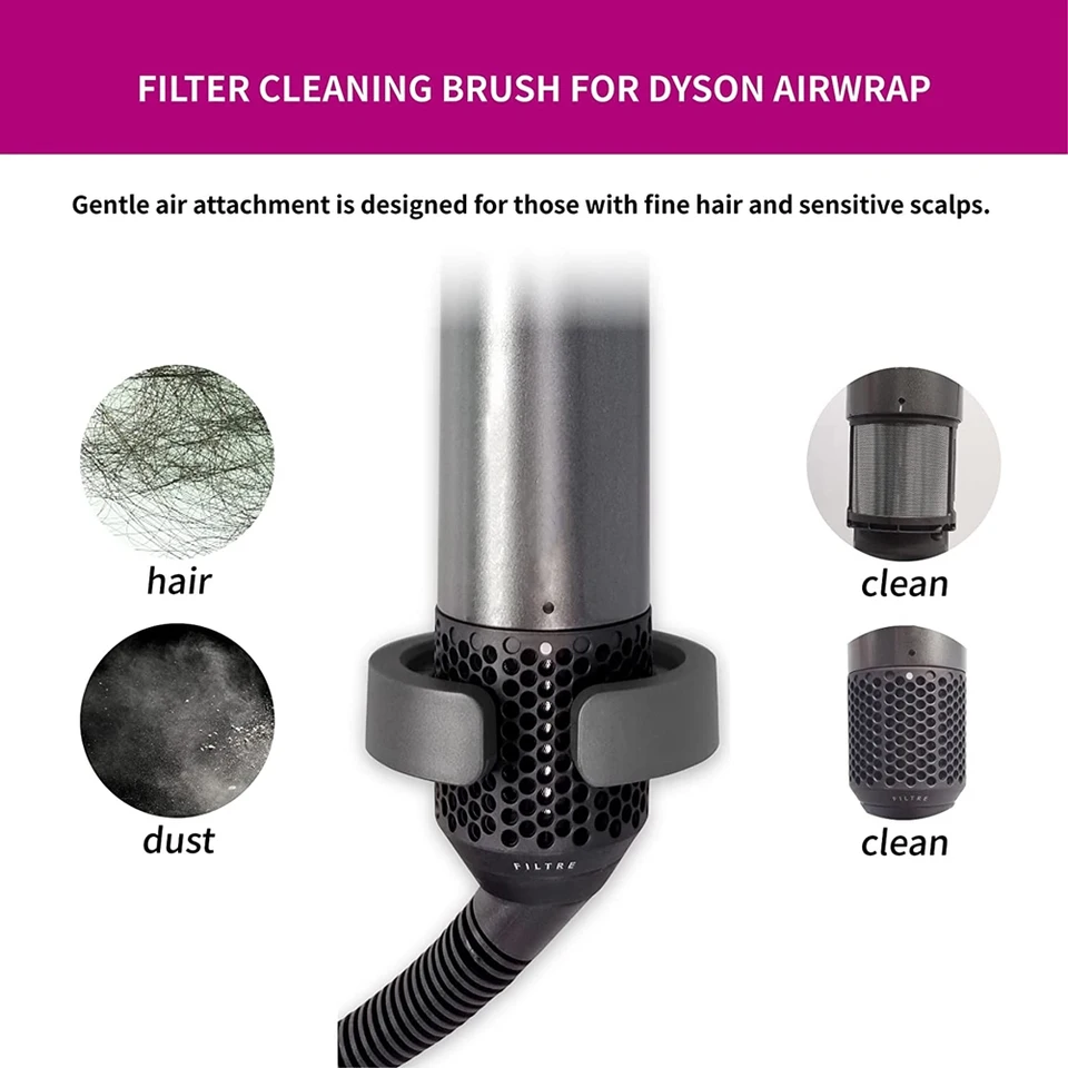 Brush Cleaner Cleaning Filter On Dyson Airwrap 2Pcs Filter