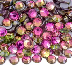 Light Pink GemStone Mix Non - Hotfix Flatback Rhinestones for Nail Art and Garment Decorations (Air gold line rose)