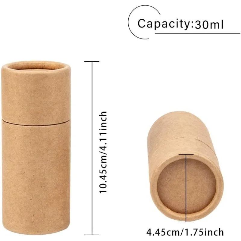 BurlyWood Kraft Paperboard Tubes – Round Cardboard Containers for Lipstick, Pencils, Te... - SKU KPT09183 - UGI Packaging