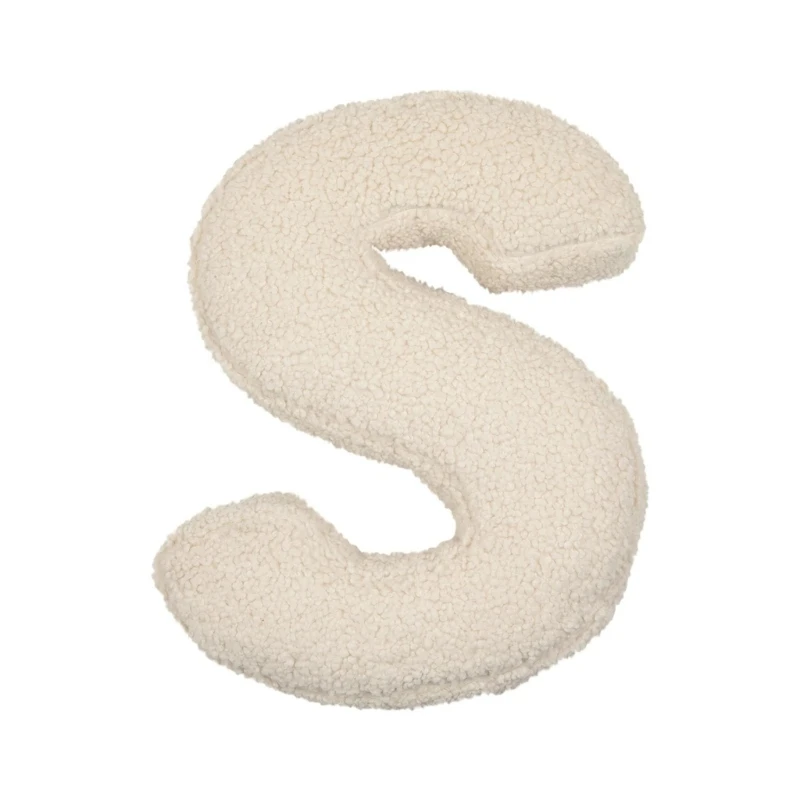Letter Shaped Throw Cushion Soft Lamb Wool Cashmere Letter sofa pillow for Couch sofa cushion