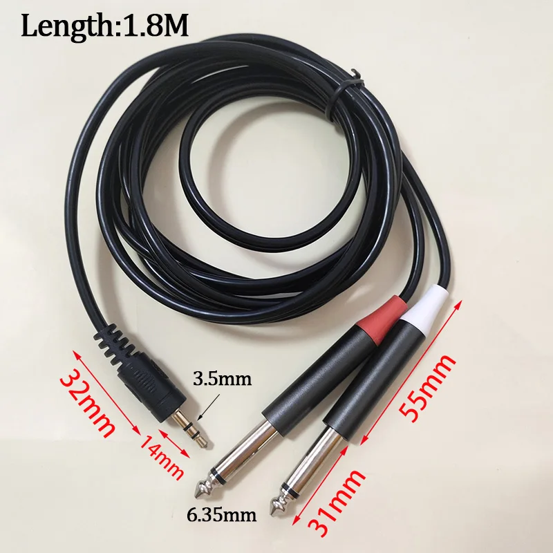 1PC 멀티 타입 오디오 케이블 및 어댑터 세트 기타 앰프 스피커 믹서용 3.5mm/6.35mm 1/4/RCA/Type-C 스테레오 스플리터 케이블
