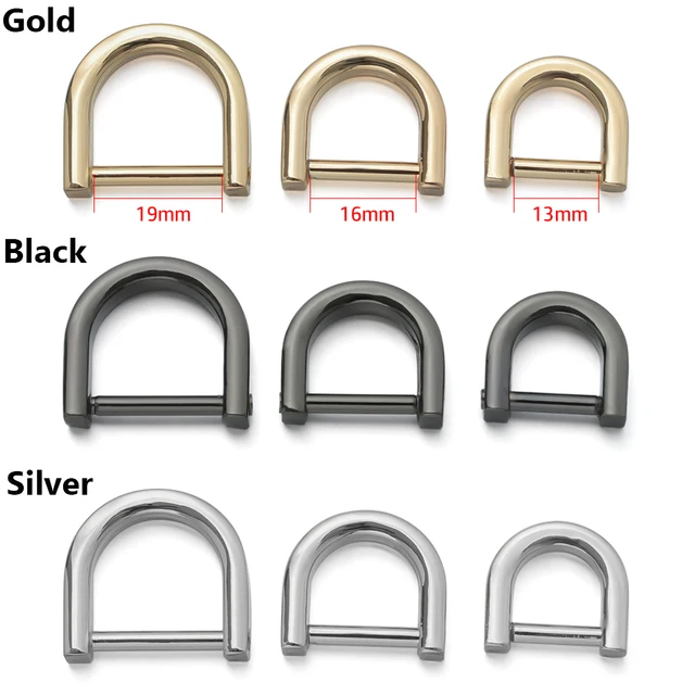 2Pcs Open Screw D Ring Buckle Shackle Clasp for Leather Craft