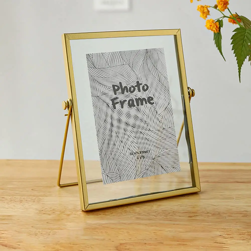 4 Inch 6 Inch Diy Glass Photo Frame Handmade Creative Simple Dried Flower Picture Frame Minimalist Table Ornament photo frame