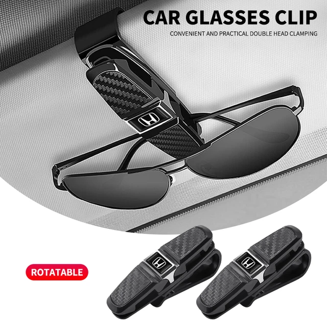Car Glasses Case Auto Sun Visor Holder Sunglasses Clip For Honda Civic Accord Fit City Vezel CRV Odyssey Pilot Jazz Accessories
