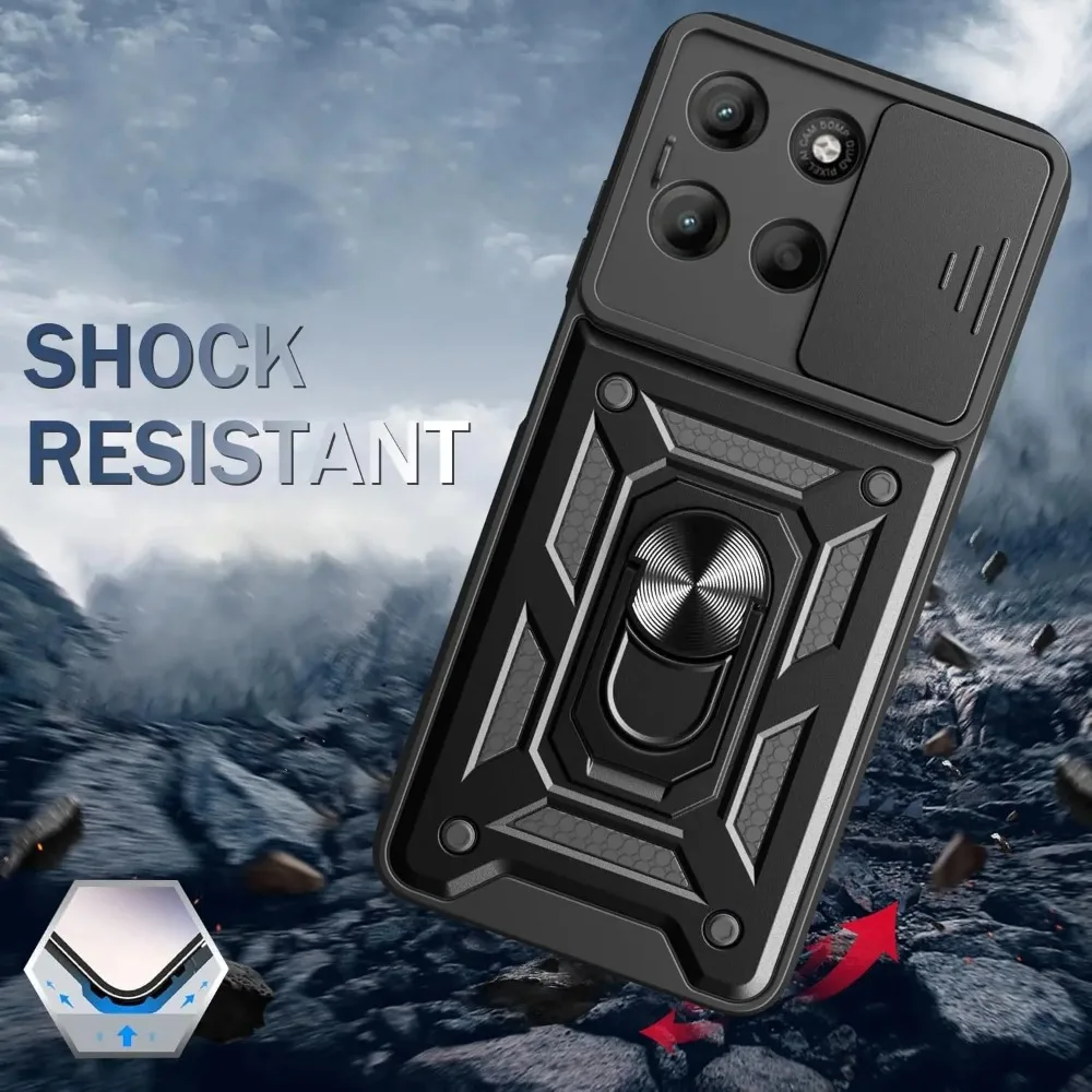Mingle Armor Slide Lens Protective Case with Magnetic Metal Ring and Anti-Drop Design