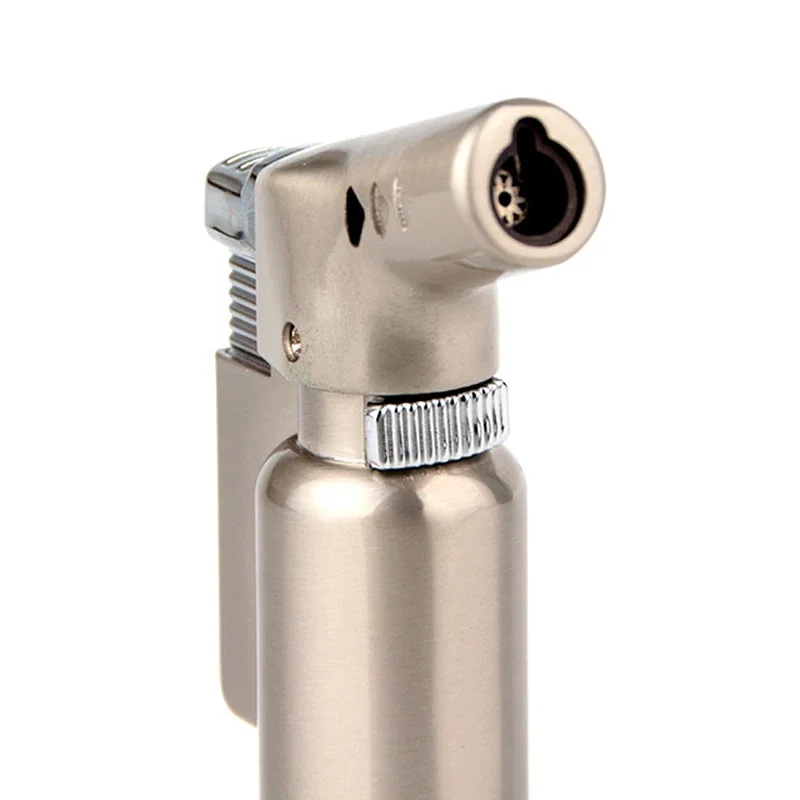 Portable Mini Butane Jet Lighter Turbo Torch Lighter Fire Windproof Spray Gun Metal Lighter EDC Cigarette Accessories (NO GAS)
