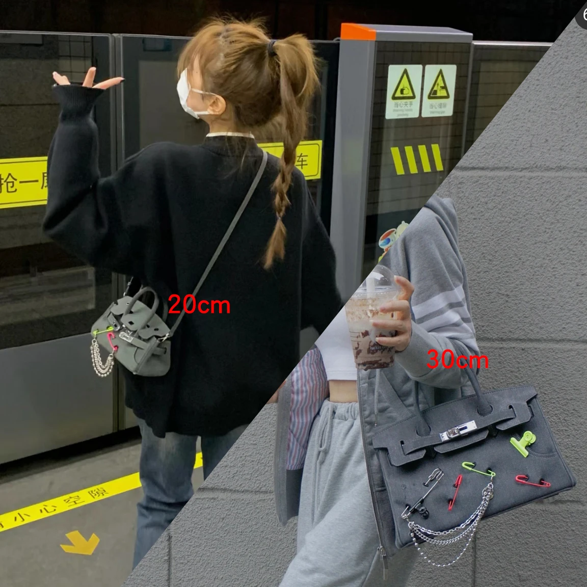 Niche Spoof Women's Summer Leather Mini Denim Canvas Hot Girl Bag High-Grade Shoulder Messenger Bag