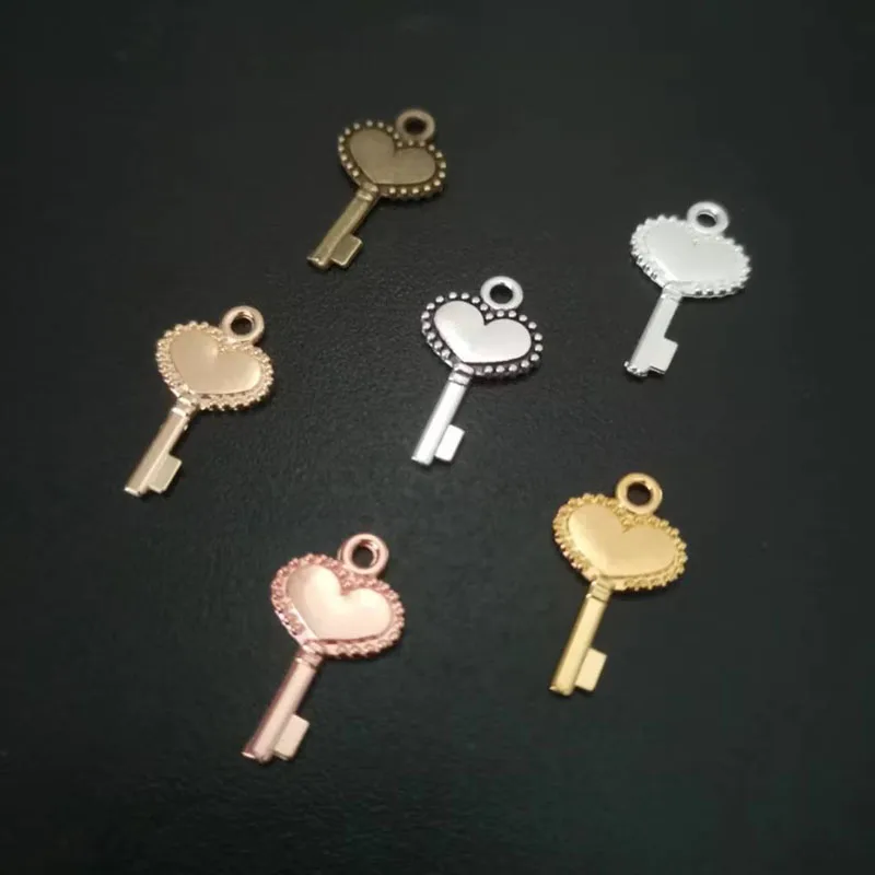 

40pcs 57x18mm Alloy Key Shape Charm Necklace Pendant Jewelry Making Findings