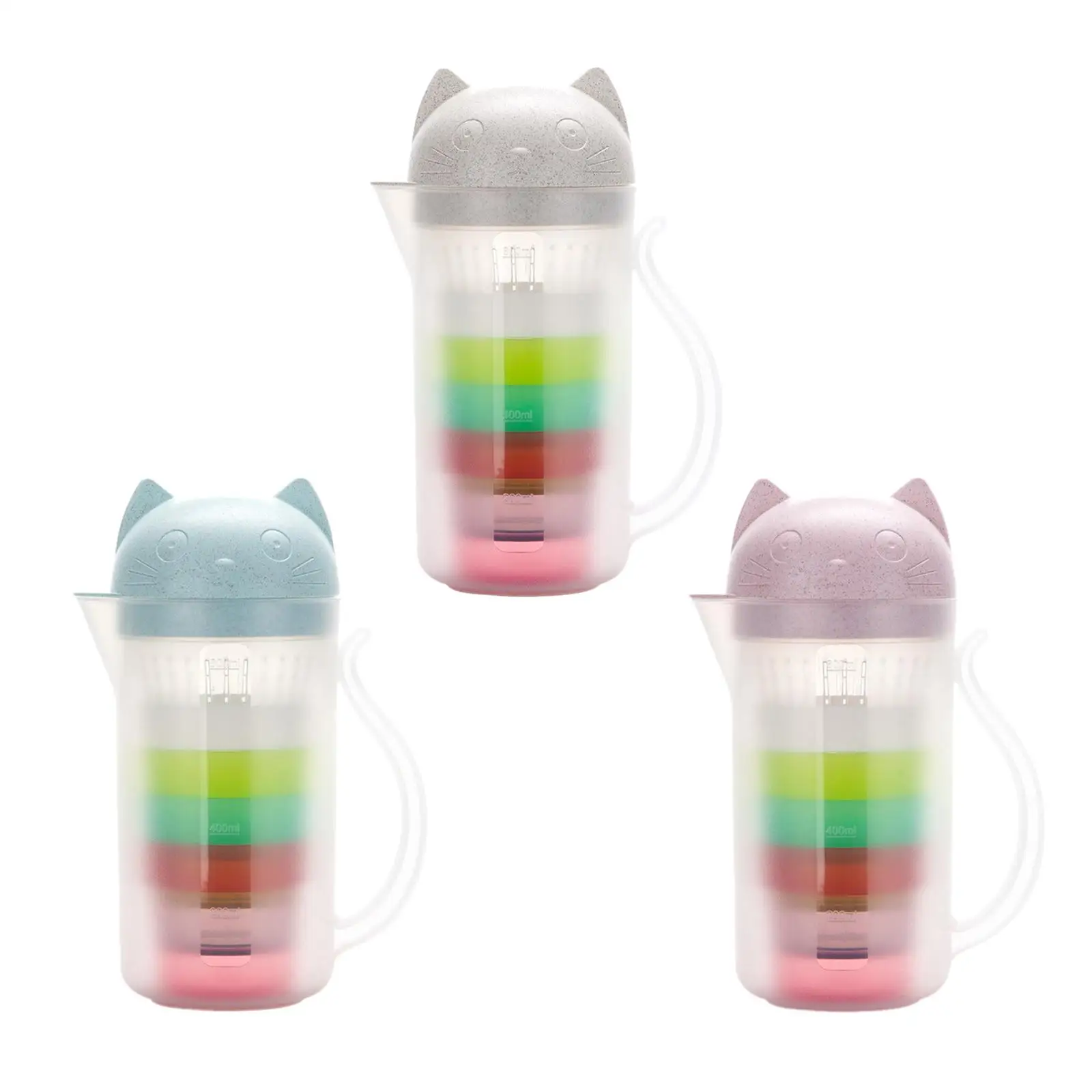 Water Pitcher with Lid Heat Resistant Cute Portable Beverage Serveware for Coffee Hot/Cold Water Milk Homemade Beverage Parties