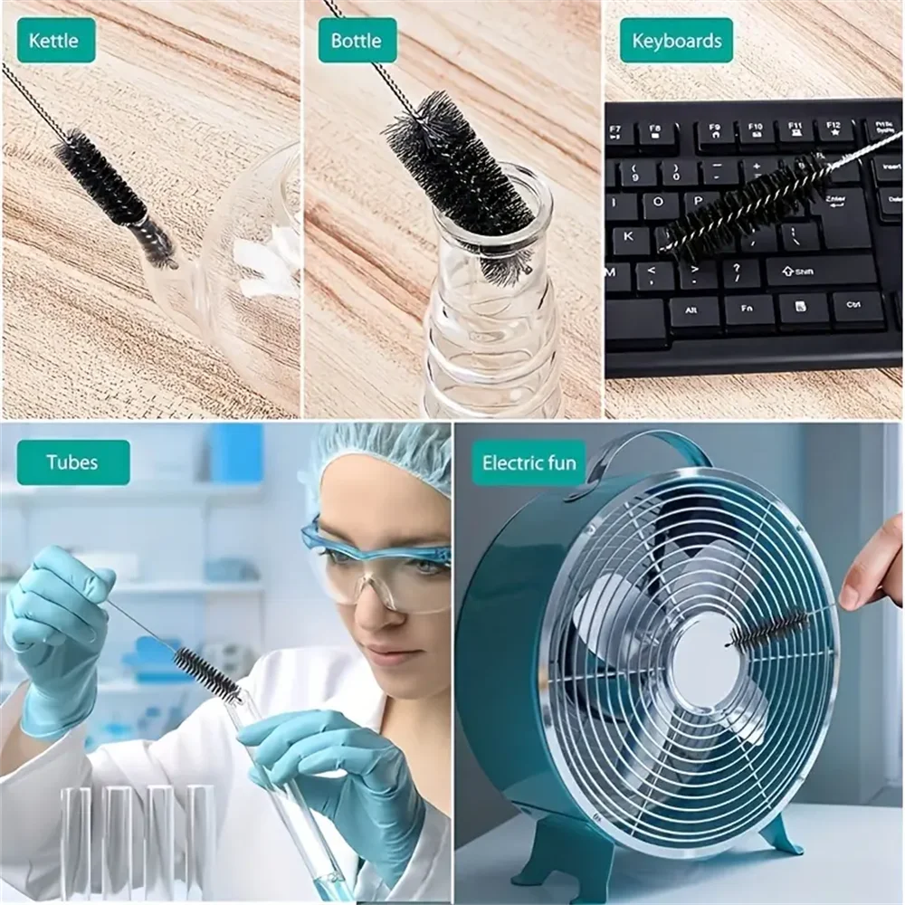 10pcs Bottle Cleaning Brushes Multifunctional Reusable Straw Cleaning Brush For Narrow Neck Bottles Cups 6