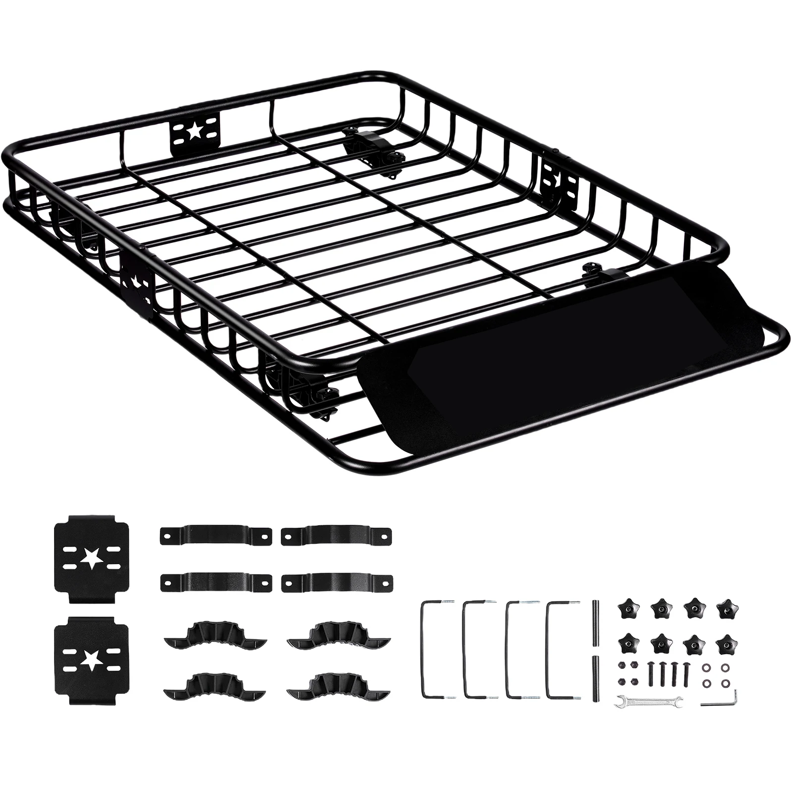 SucceBuy Roof Rack Cargo Basket 46"x36"x4.5" / 51"x36"x5" Rooftop Cargo Carrier Heavy-Duty 200LBS Capacity for SUV Truck Vehicle 1